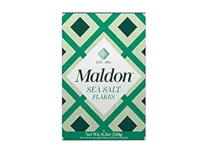 Maldon Salt, Sea Salt Flakes, 8.5 oz (240 g), Kosher, Natural, Handcrafted, Gourmet, Pyramid Crystals (Packaging May vary)