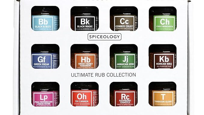 Spiceology - Ultimate Rub Collection - Set of 12 Gourmet BBQ, Grilling, and Cooking Spice Rubs & Blends - Seasoning Sample Set and Gift Pack